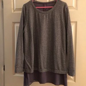 NWOT gray layered tunic